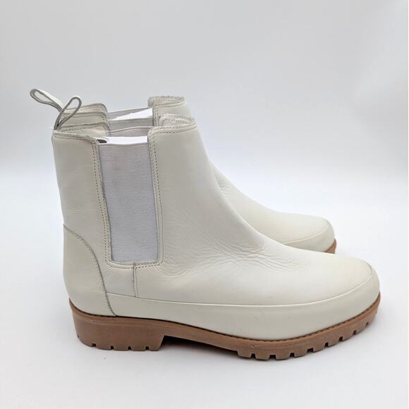 Rebecca Allen The All Weather Chelsea Ankle Boots Women's Cream Size US8M EU38.5 - Picture 3 of 13